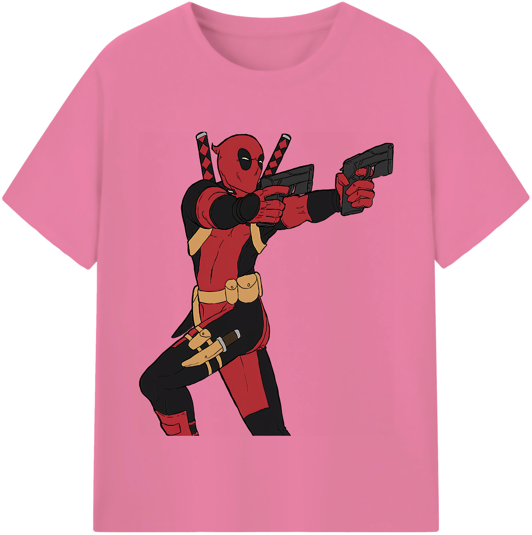 （画像用） Deadpool デッドプール 綿100％半袖Tシャツ（フロントプリント）